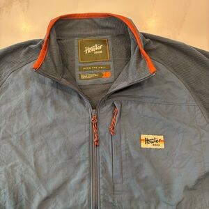 Howler Brothers Men's Talisman full zip jacket Blue with Rust Trim SO NICE Large